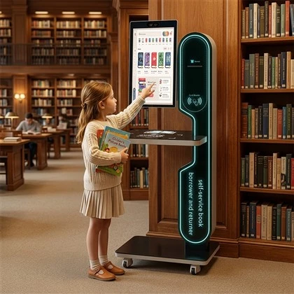 RFID bibliotēku sistēmas kiosks